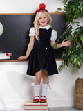 Navy Tulip Hem Girls Uniform Dress by Kids Couture Mia Belle Girls