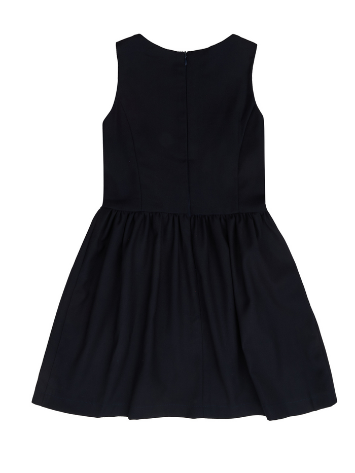 Navy Tulip Hem Girls Uniform Dress by Kids Couture Mia Belle Girls