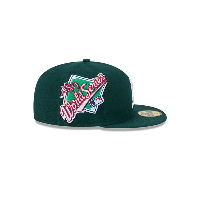 New Era Athletics MLB Hidden Hit Dark Green 59FIFTY Fitted Cap