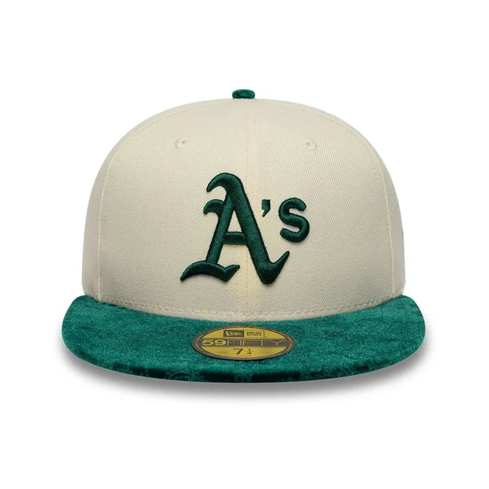 NEW ERA Athletics MLB Paisley Visor Cream 59FIFTY Fitted Cap