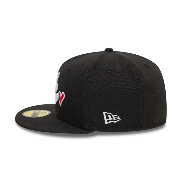 NEW ERA Atlanta Braves MLB Heart Icon Black 59FIFTY Fitted Cap