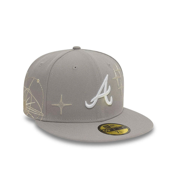 NEW ERA Atlanta Braves MLB Zodiac Grey 59FIFTY Fitted Cap