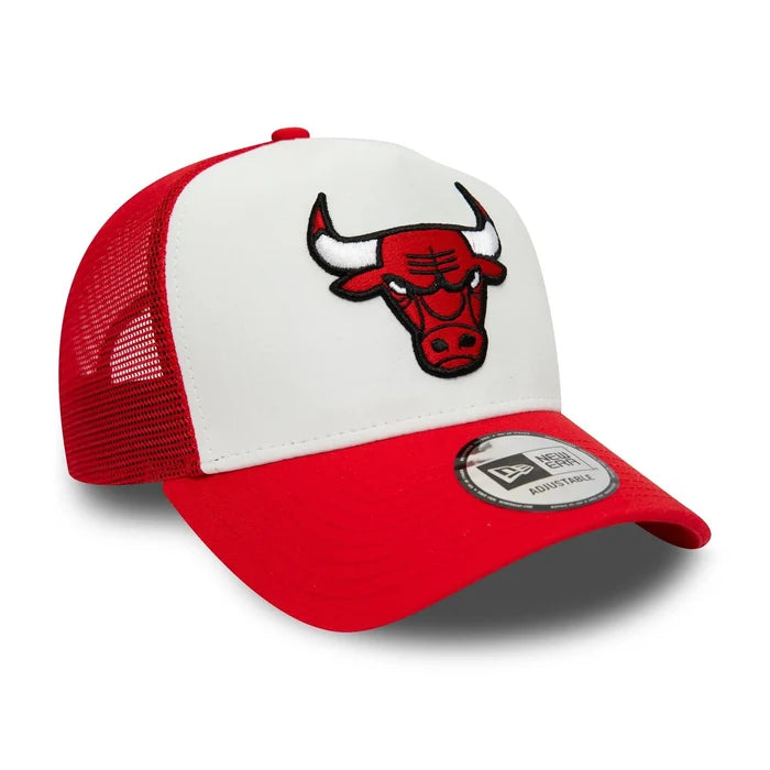 NEW ERA Chicago Bulls Team Colour Red A-Frame Trucker Cap