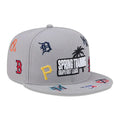 NEW ERA Grapefruit League Logo MLB Scattered Grey 9FIFTY Snapback Adjustable Cap