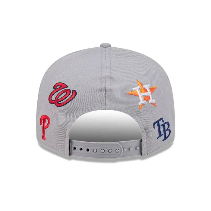 NEW ERA Grapefruit League Logo MLB Scattered Grey 9FIFTY Snapback Adjustable Cap