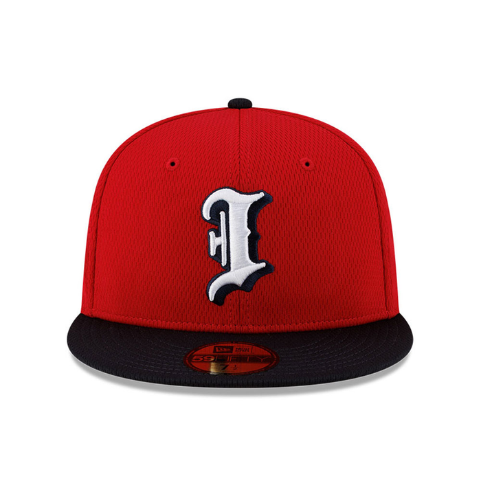 New Era Indianapolis Indians Red Batting Practice Authentic Official On-Field 59FIFTY Cap
