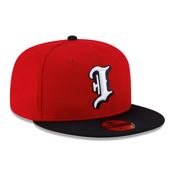 New Era Indianapolis Indians Red Batting Practice Authentic Official On-Field 59FIFTY Cap