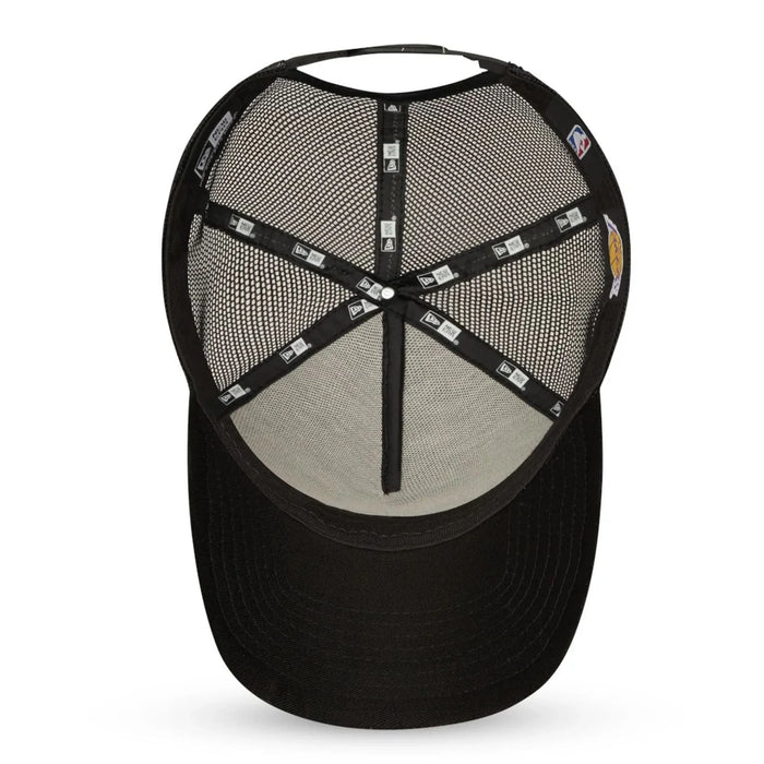 NEW ERA LA Lakers Tonal Black A-Frame Trucker Cap