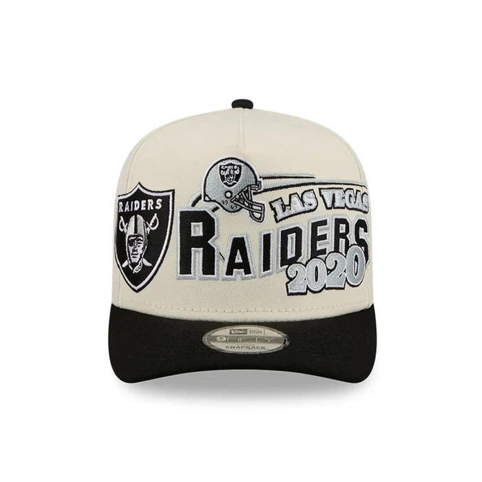 New Era Las Vegas Raiders NFL Classic White 9FIFTY A-Frame Snapback Adjustable Cap