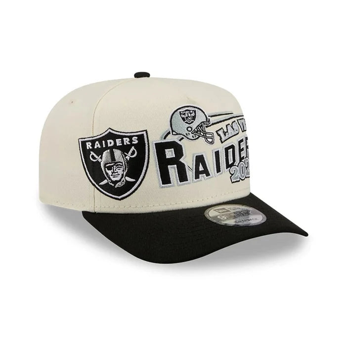 New Era Las Vegas Raiders NFL Classic White 9FIFTY A-Frame Snapback Adjustable Cap