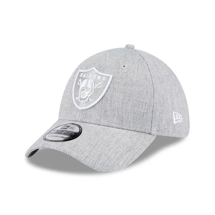 NEW ERA Las Vegas Raiders NFL Heather Grey 39THIRTY Stretch Fit Cap