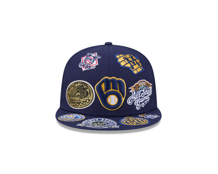 New Era Milwaukee Brewers MLB All Over Team 59FIFTY Fitted Cap
