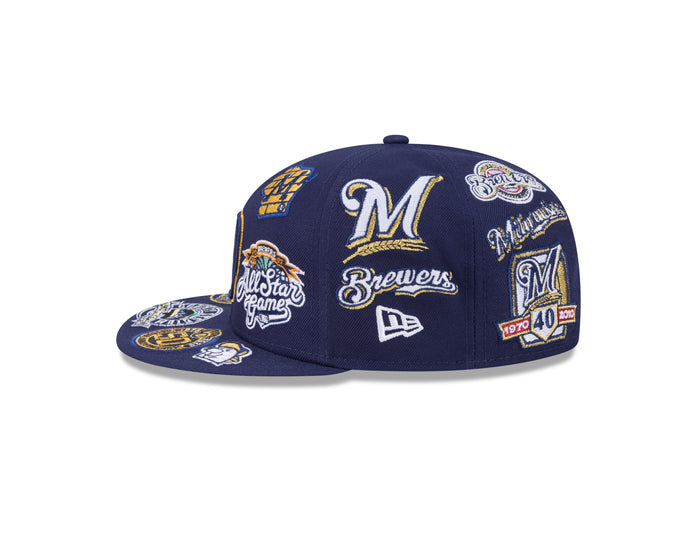 New Era Milwaukee Brewers MLB All Over Team 59FIFTY Fitted Cap