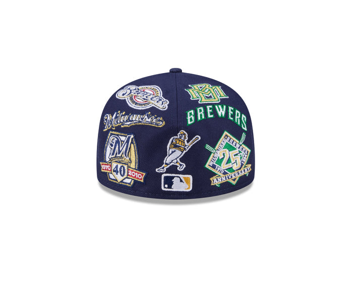 New Era Milwaukee Brewers MLB All Over Team 59FIFTY Fitted Cap