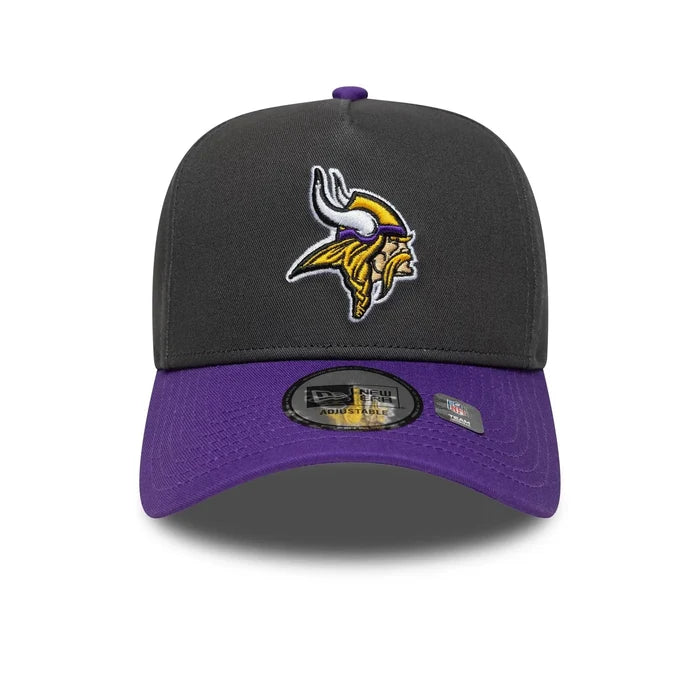 NEW ERA Minnesota Vikings NFL Charcoal 9FORTY E-Frame Adjustable Cap
