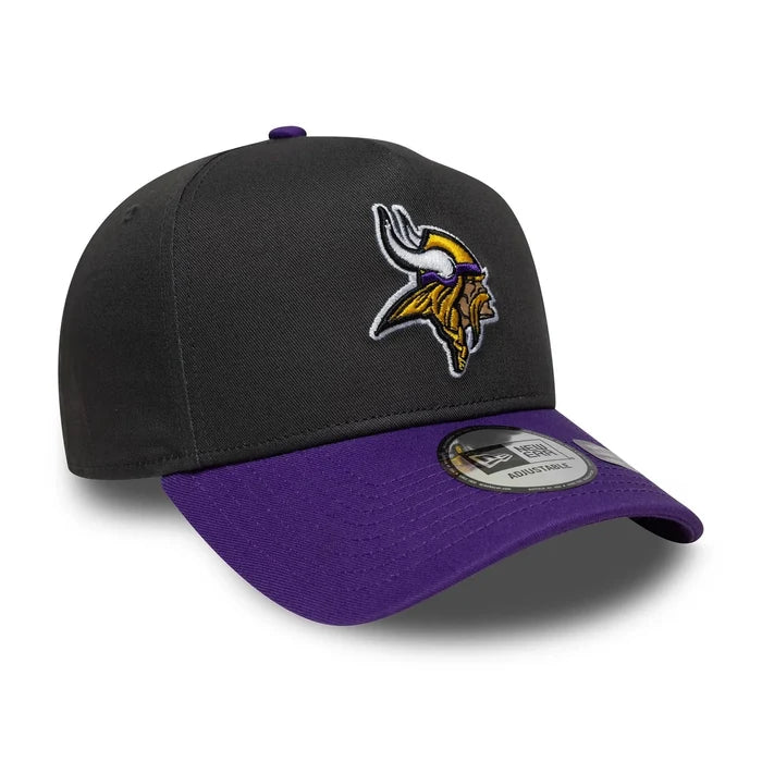 NEW ERA Minnesota Vikings NFL Charcoal 9FORTY E-Frame Adjustable Cap