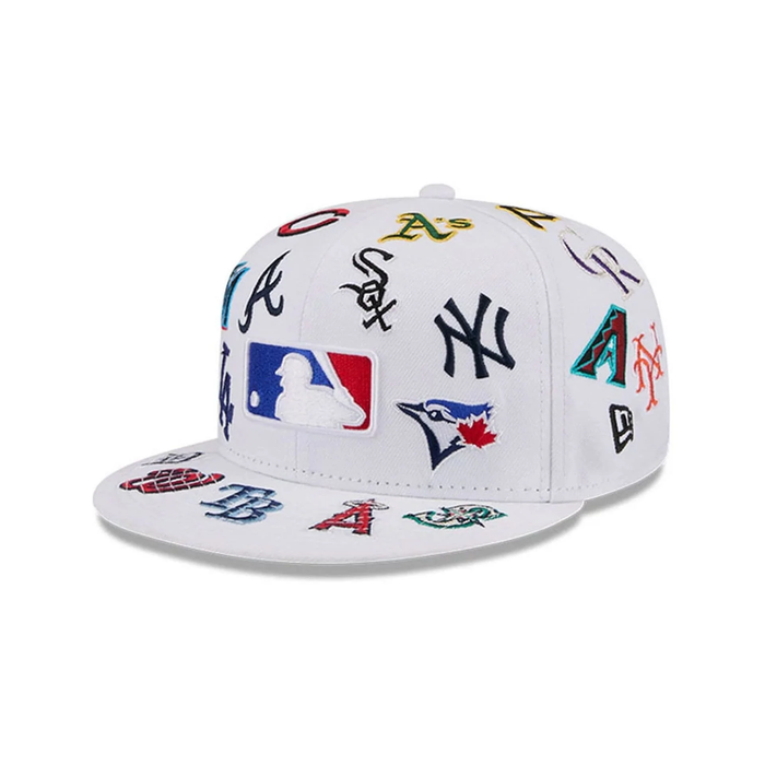 NEW ERA MLB All Over White 59FIFTY Fitted Cap