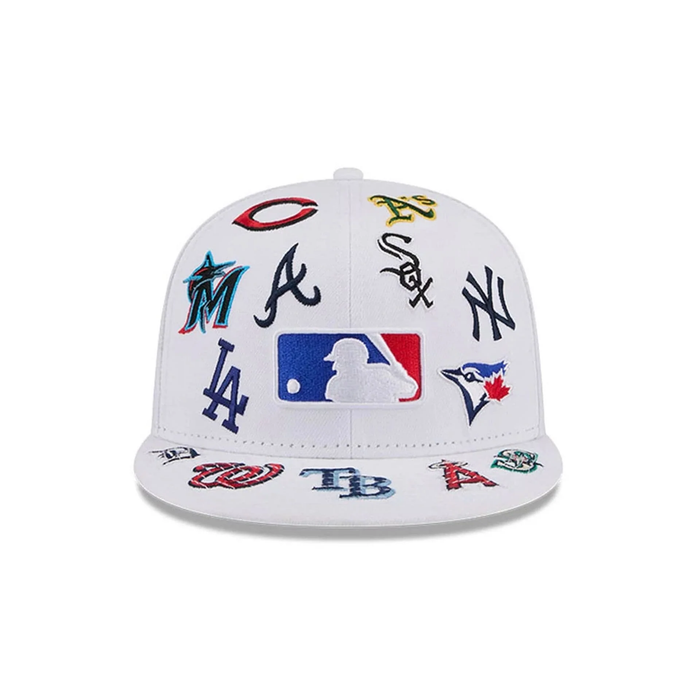 NEW ERA MLB All Over White 59FIFTY Fitted Cap