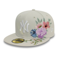 NEW ERA New York Yankees MLB Floral Light Beige 59FIFTY Fitted Cap
