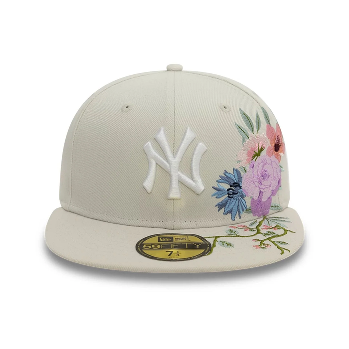 NEW ERA New York Yankees MLB Floral Light Beige 59FIFTY Fitted Cap