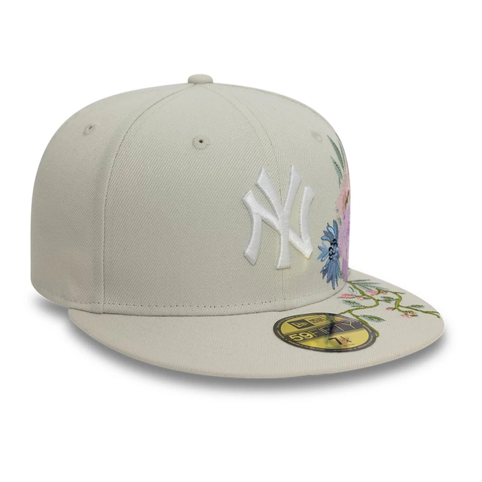 NEW ERA New York Yankees MLB Floral Light Beige 59FIFTY Fitted Cap