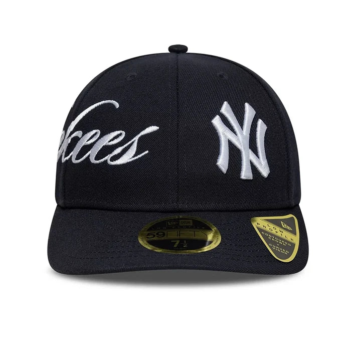 NEW ERA New York Yankees MLB Side Script Navy Low Profile 59FIFTY Fitted Cap