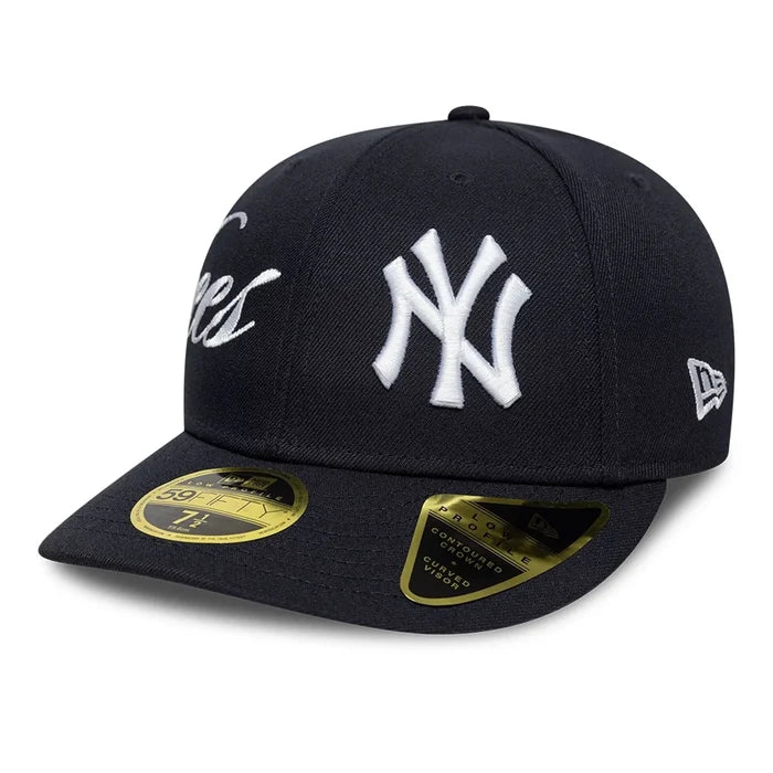 NEW ERA New York Yankees MLB Side Script Navy Low Profile 59FIFTY Fitted Cap