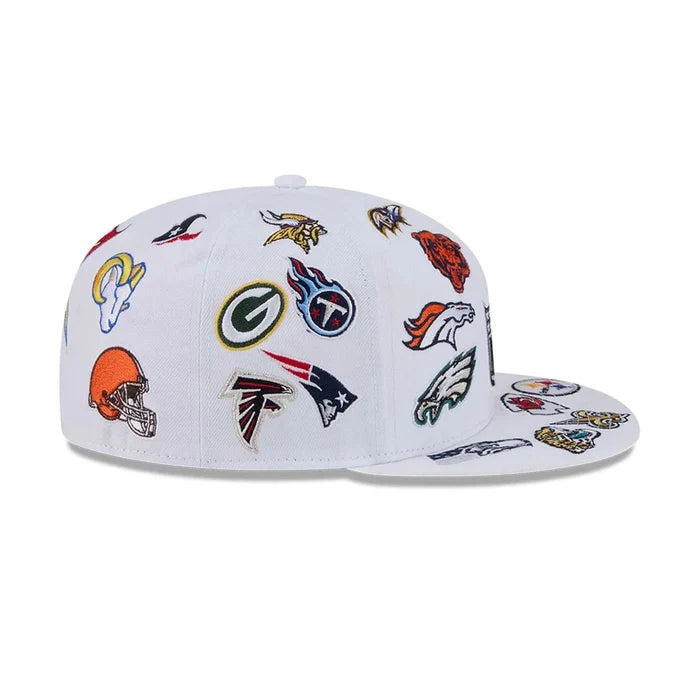 New Era NFL All Over White 59FIFTY Fitted Cap
