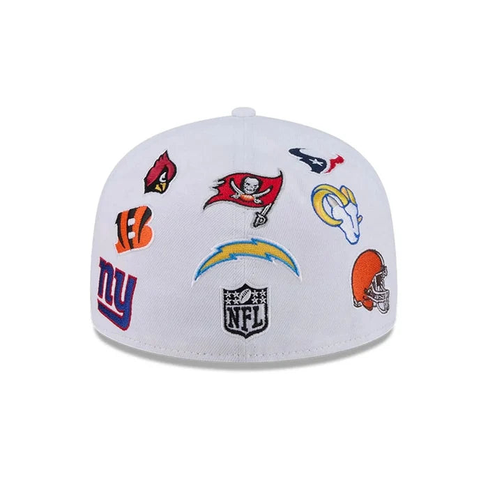 New Era NFL All Over White 59FIFTY Fitted Cap