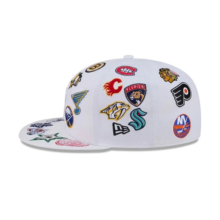 New Era NHL All Over White 59FIFTY Fitted Cap