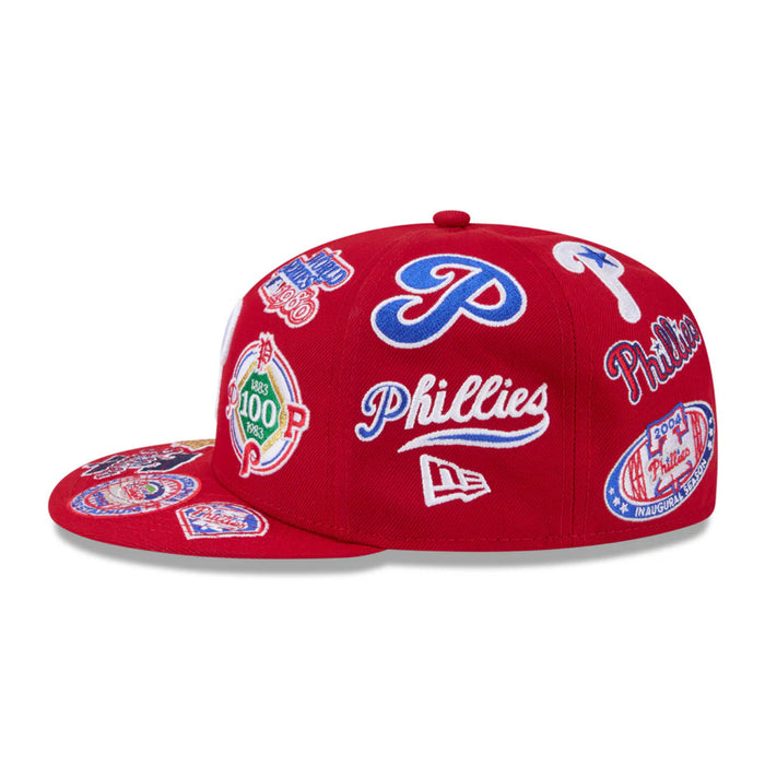 New Era Philadelphia Phillies MLB All Over Team 59FIFTY Fitted Cap