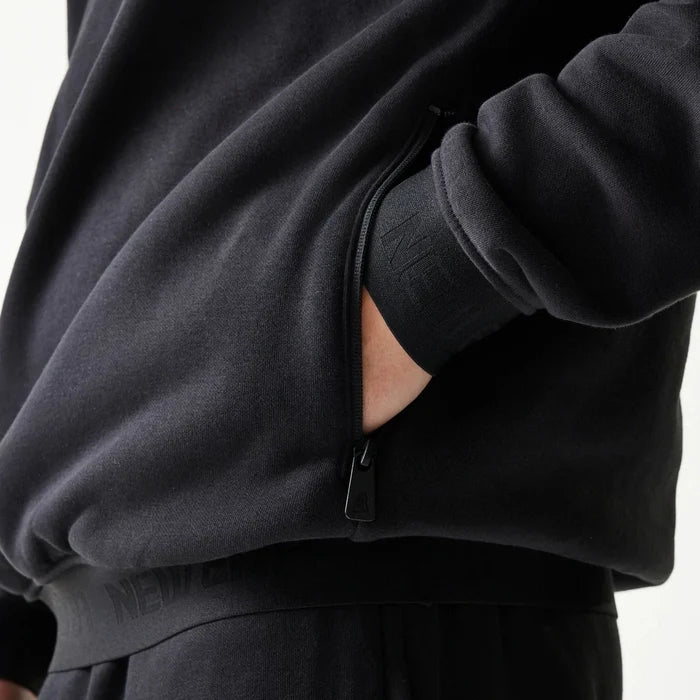 New Era Tech Black Oversized Pullover Hoodie