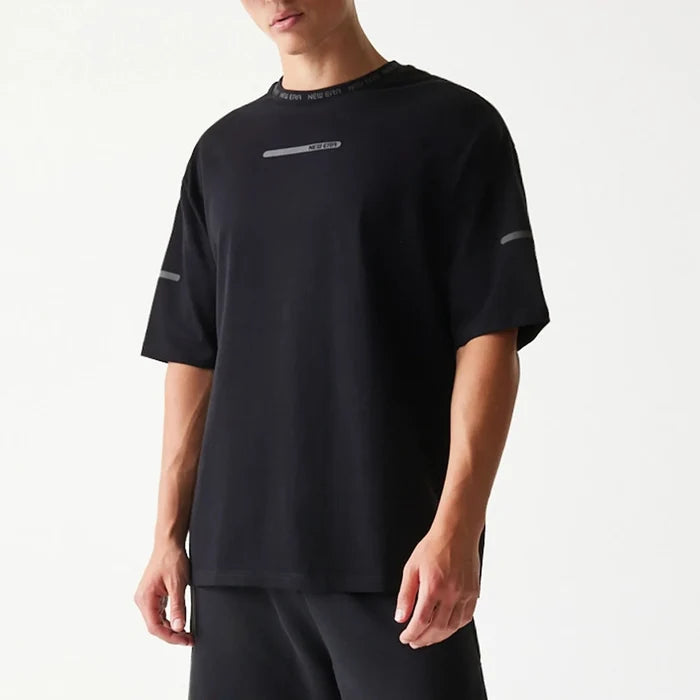 New Era Tech Black Oversized T-Shirt