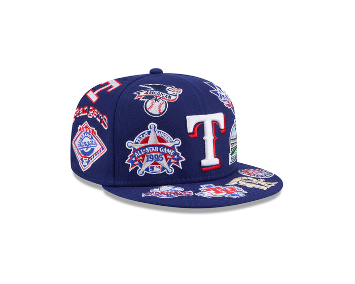 New Era Texas Rangers MLB All Over Team 59FIFTY Fitted Cap