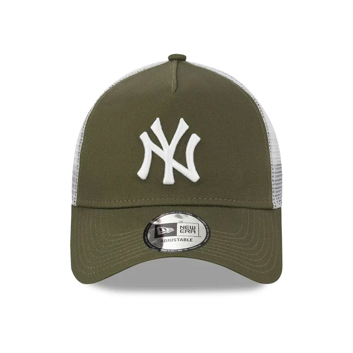 New York Yankees Khaki A-Frame Trucker Cap
