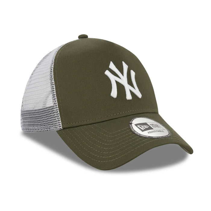 New York Yankees Khaki A-Frame Trucker Cap