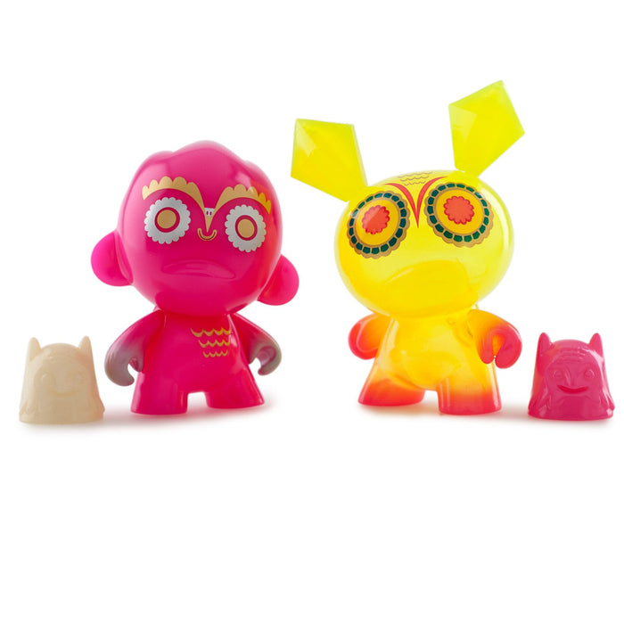 Nightriders 3-inch Blind Box Art Figures by Nathan Jurevicius, colorful vinyl collectible toy with unique designs.