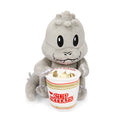 Godzilla Phunny plush holding a Nissin Cup Noodles, 7.5-inch soft toy featuring Godzilla and ramen cup design