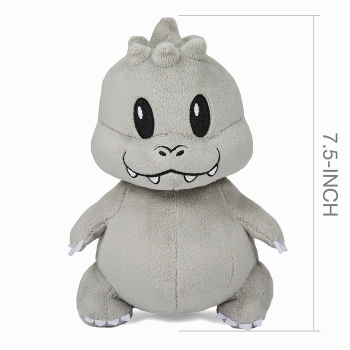 Godzilla 10-inch interactive plush toy in a Cup Noodles container, featuring detailed Godzilla design by Nissin.