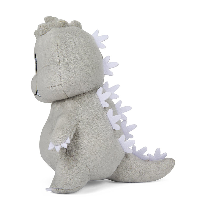 Godzilla interactive plush in Cup Noodles container, 10-inch soft toy featuring Nissin and Godzilla design, perfect for collectors.