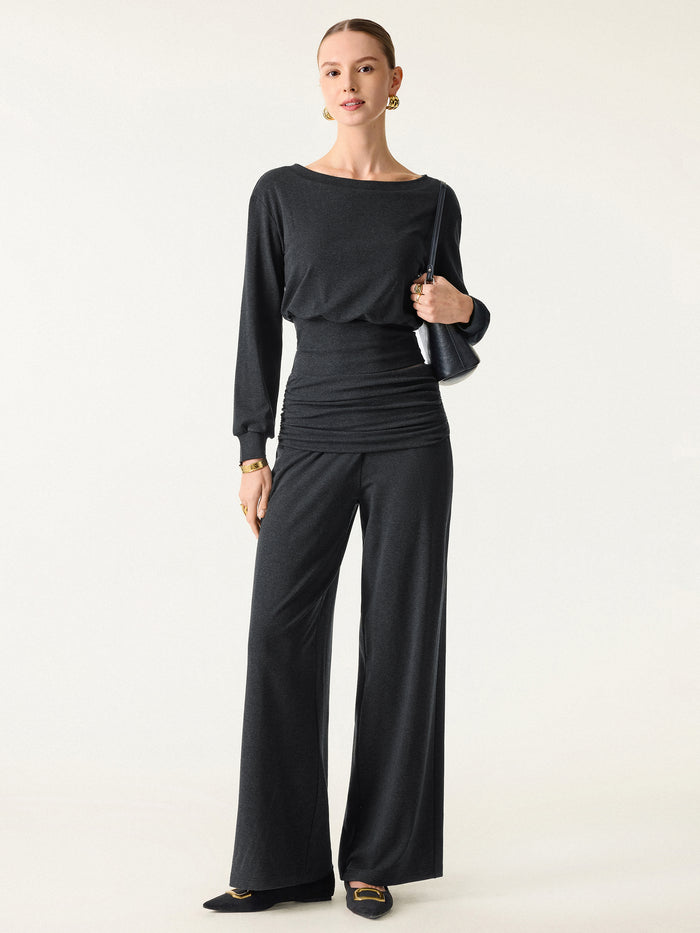 OGLmove Non-Itchy Wool Blend Boatneck Bra Top