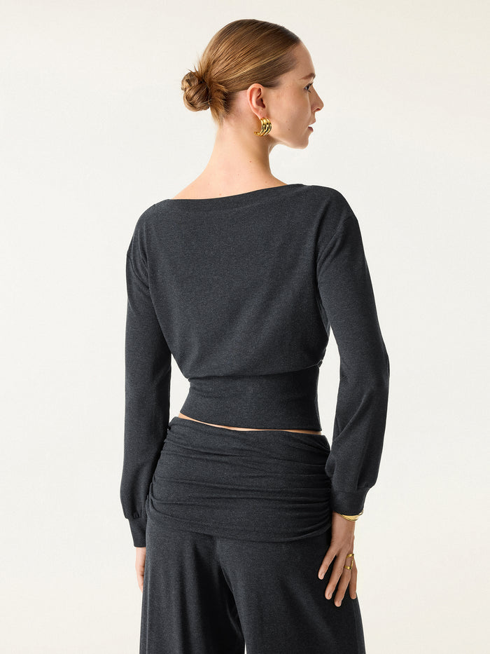 OGLmove Non-Itchy Wool Blend Boatneck Bra Top