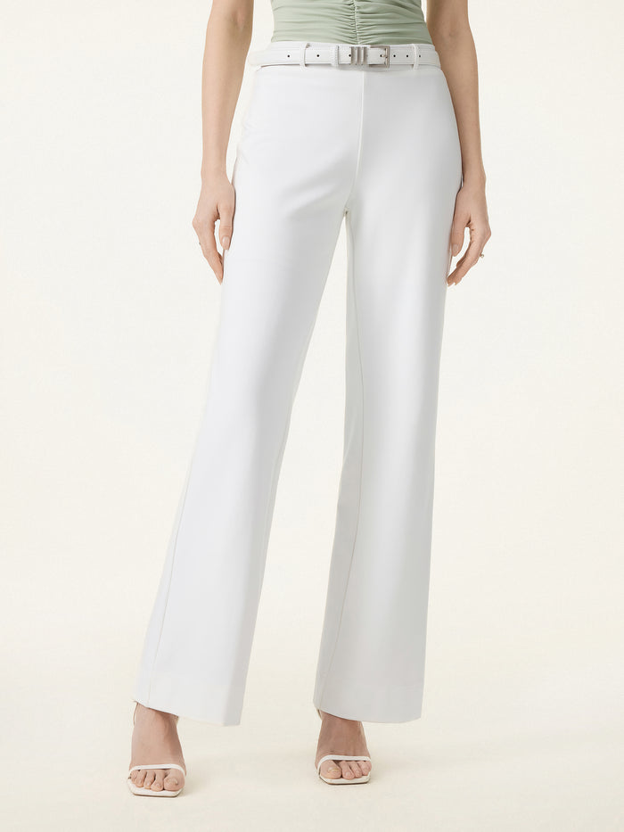 OGLmove Not-See-Thru Drapey Mid Rise Wide Leg Pull-on Pant with Pockets
