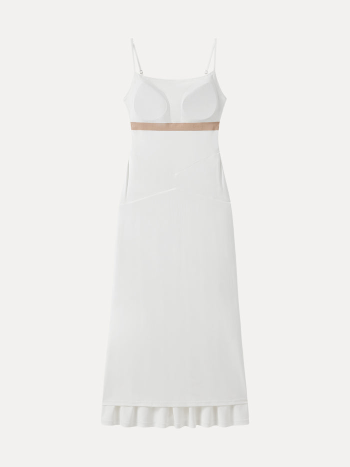 OGLmove Not-See-Thru Spaghetti Maxi Bra Dress