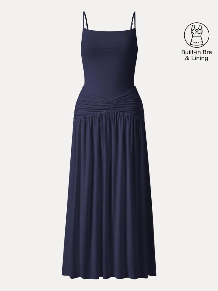 OGLmove Not-See-Thru Spaghetti Maxi Bra Dress