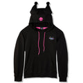 Sanrio Hello Kitty and Kuromi arcade hoodie by Kidrobot, limited edition apparel featuring colorful character designs.