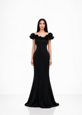off-shoulder mermaid dress with sculpted floral neckline – Lerga