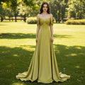 Off the Shoulder Sage Formal Dresses & Evening Gowns for Women - Rosymae
