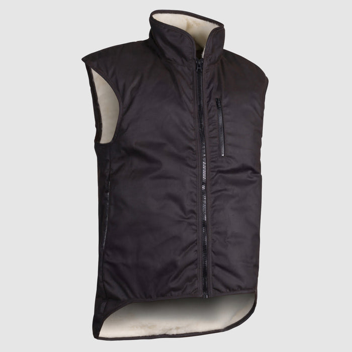 Oilskin Brown Shearling Lined Vest