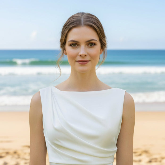 Open Back Backless Simpler Mermaid Wedding Dress - Rosymae
